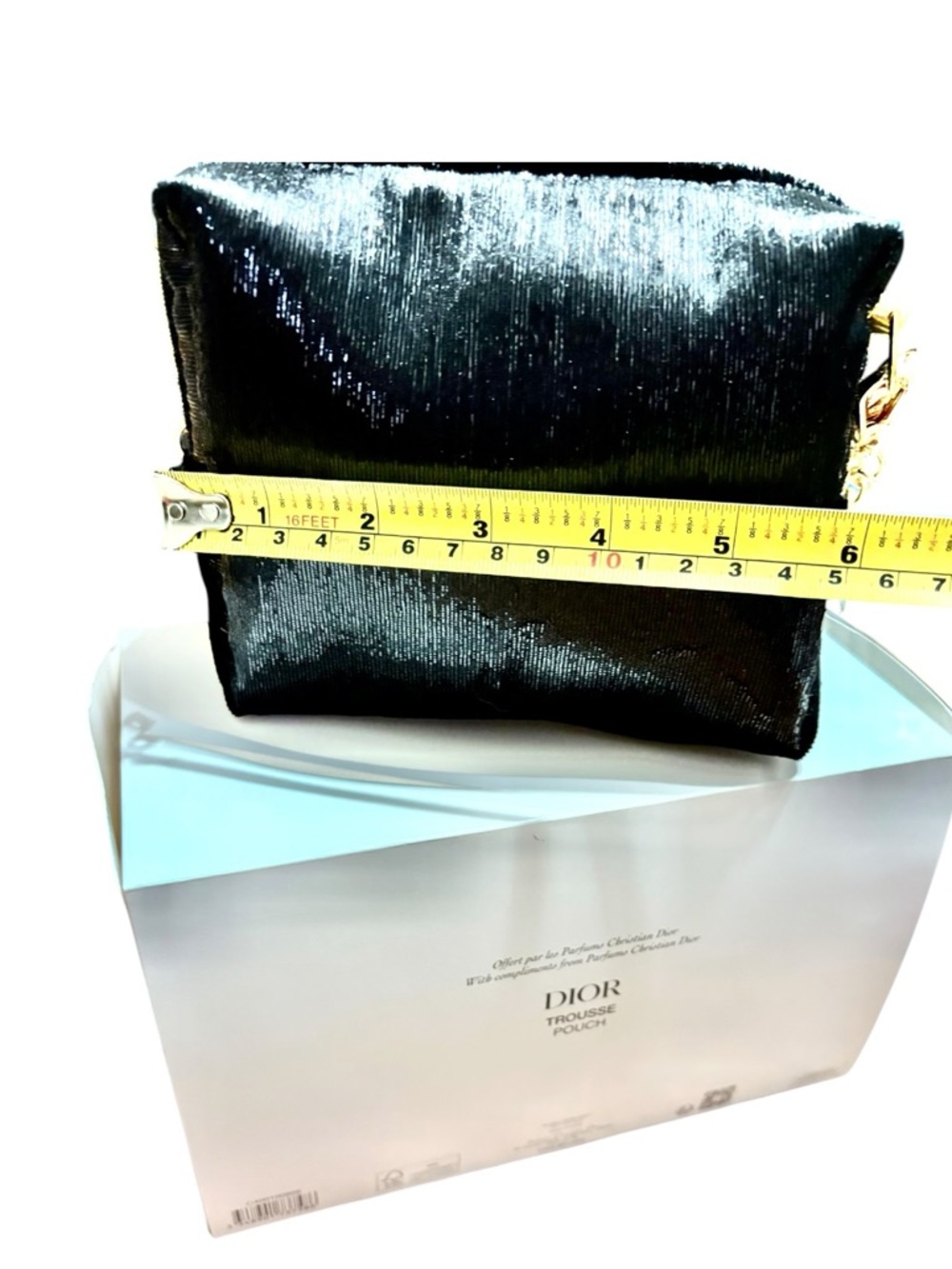 Dior Beaute Shimmering Velour Upcycled Crossbody Bag - Picture 7 of 8